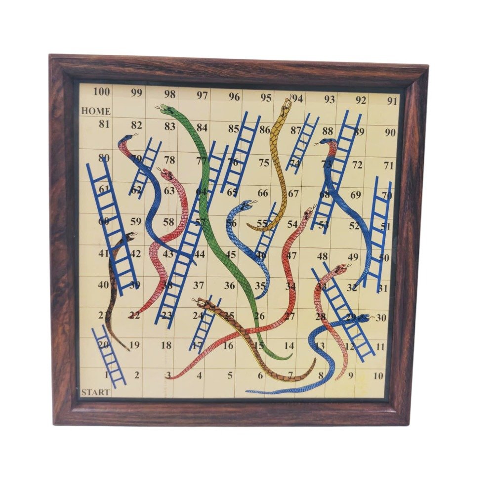 Wooden Magnetic Snake and Ladder with Ludo – A Timeless Family Game